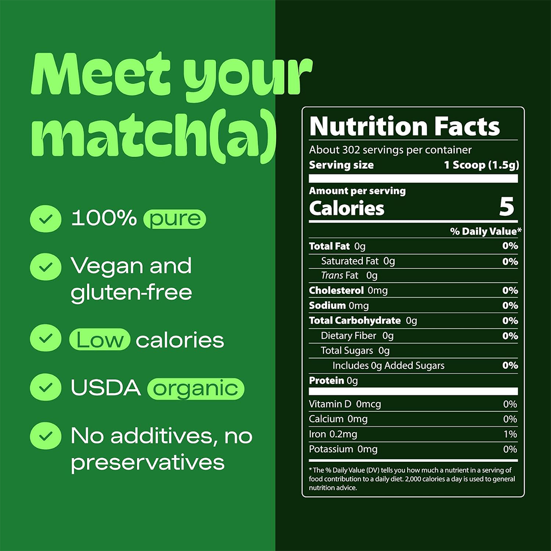 MatchaDNA Organic Matcha Green Tea Powder | Pure Organic Matcha