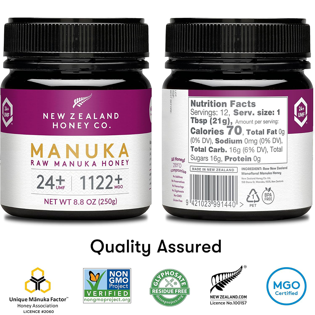 New Zealand Honey Co. Mānuka Honey UMF 24+ MGO 1122+ – 250g