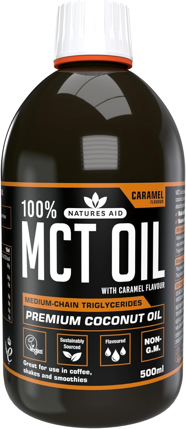Natures Aid 100% MCT Oil with Hazelnut Flavor 500ml