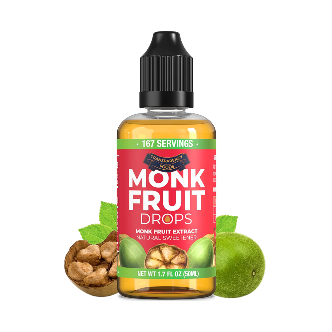 Transparency Foods Liquid Monk Fruit Extract Zero-Calorie Sugar Substitute, 1.7 oz