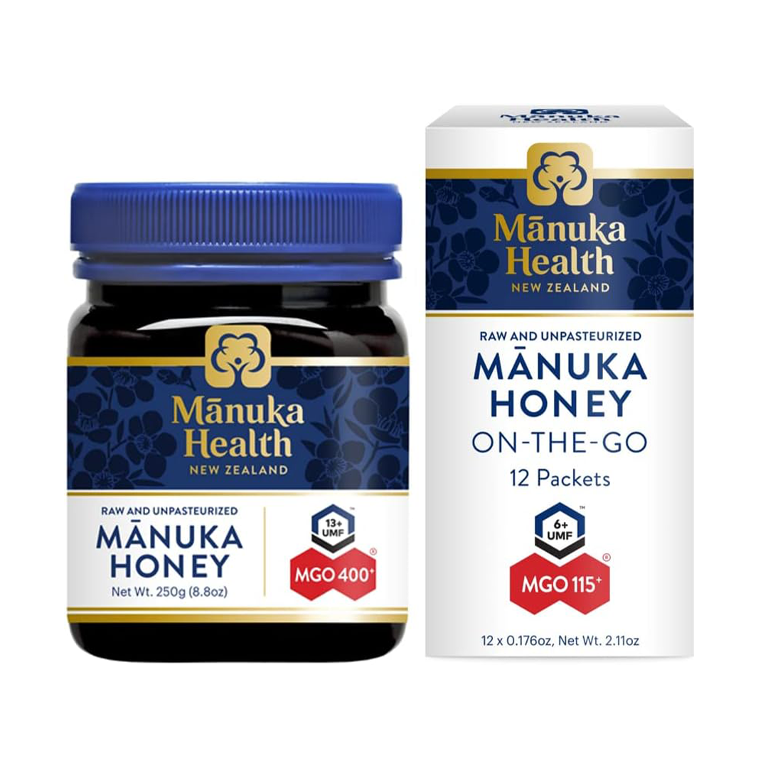 Manuka Health Bundle UMF 13+ Honey Jar + UMF 6+ Travel Packets New Zealand Manuka
