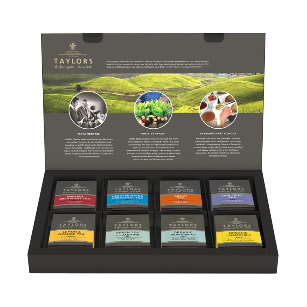 Taylors of Harrogate Tea Sampler 48 Count Assorted Black, Green & Herbal Teas
