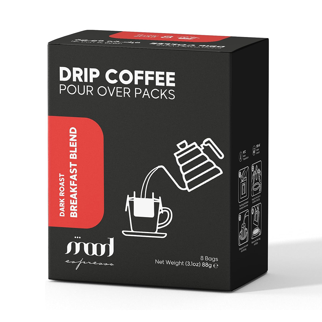 Mood Espresso Medium Roast Drip Coffee Breakfast Blend 8 Sachets