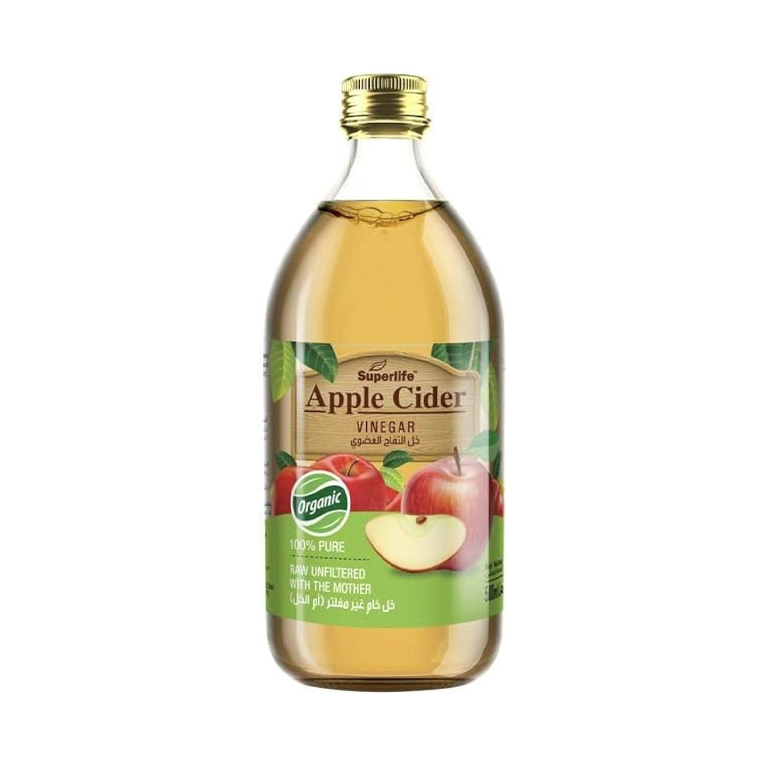 Superlife Organic Apple Cider Vinegar 500ml – Raw, Unfiltered & 100% Organic