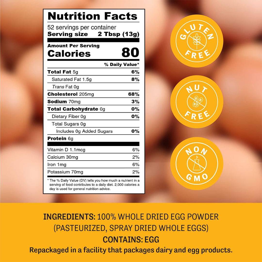 Judees Gluten Free Dried Whole Egg Powder 1.5 lb