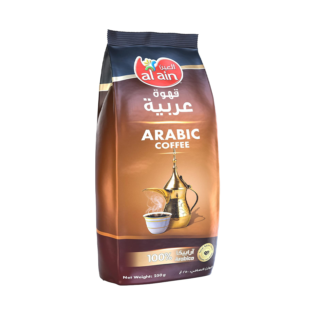 Al Ain Arabic Roasted Coffee Original 250g 100 Percent Arabica Traditional UAE Coffee Blend