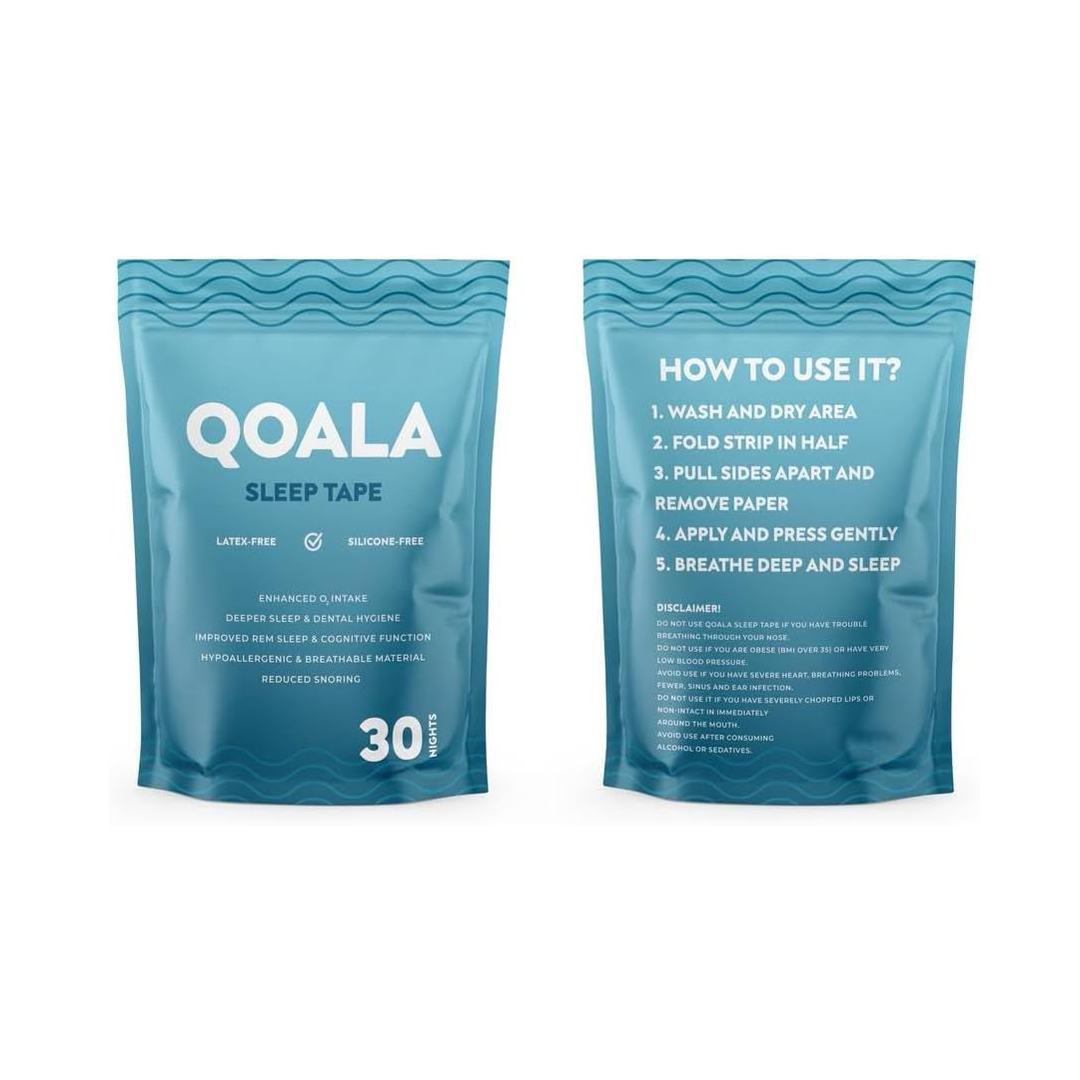 QOALA Sleep Tape Mouth Tape for Better Sleep (30 Nights)