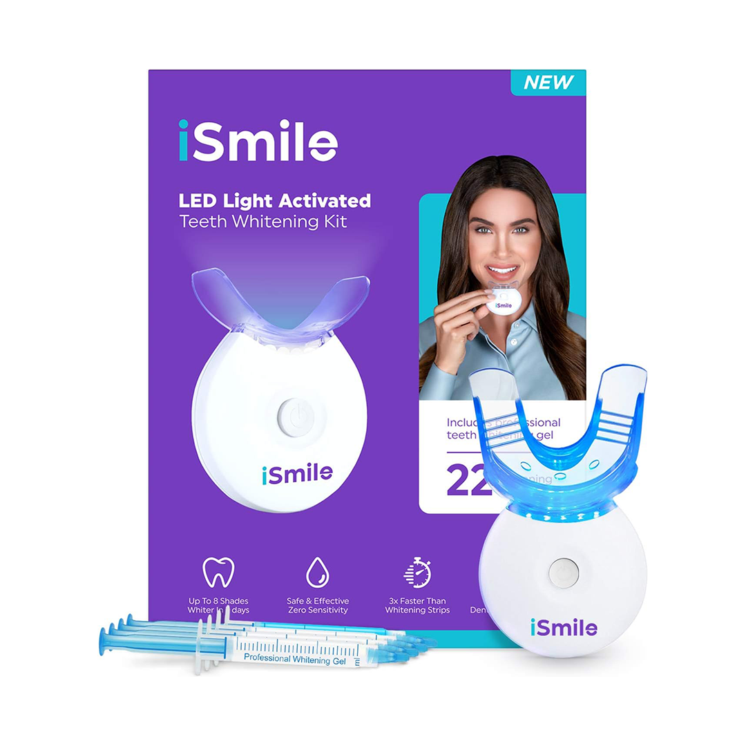 iSmile LED Light Teeth Whitening Kit Complete Home Whitening System