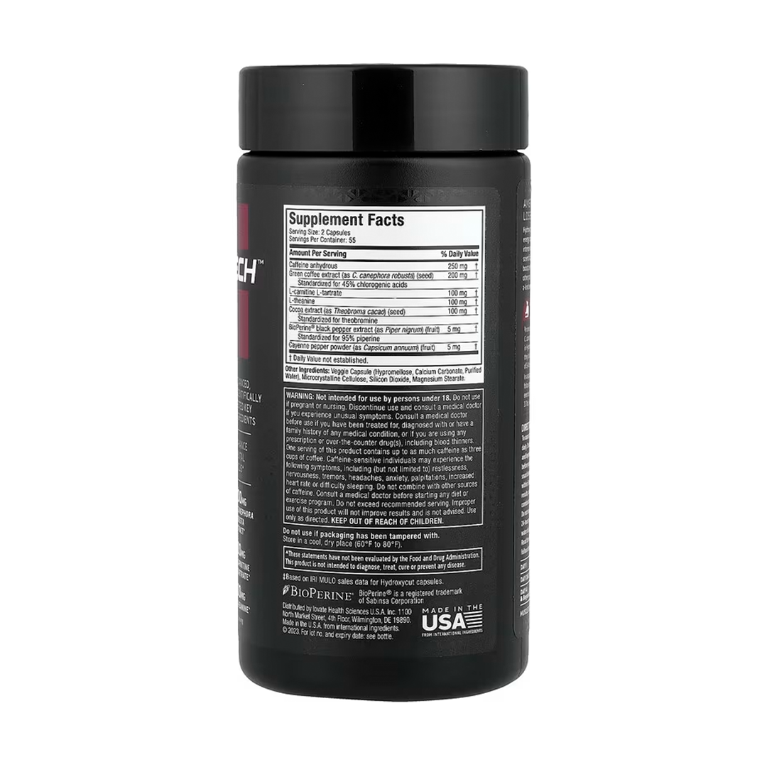 Muscletech Hydroxycut Hardcore Elite - 100 Rapid-Release Thermo Caps - Energy & Focus - for Men & Women - 50 Servings