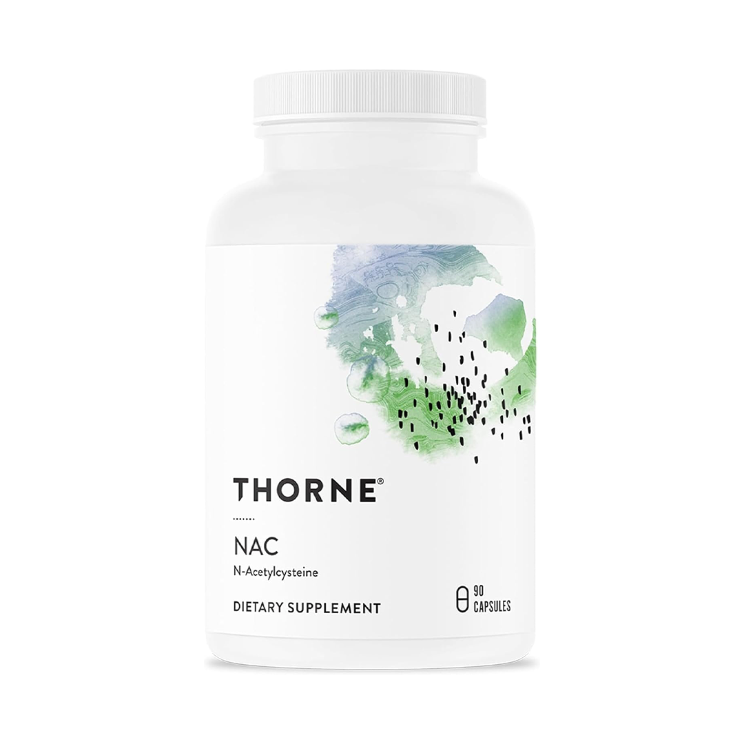 THORNE NAC - N-Acetylcysteine - 500mg - Supports Respiratory Health and Immune Function; Promotes Liver and Kidney Detox - 90 Capsules