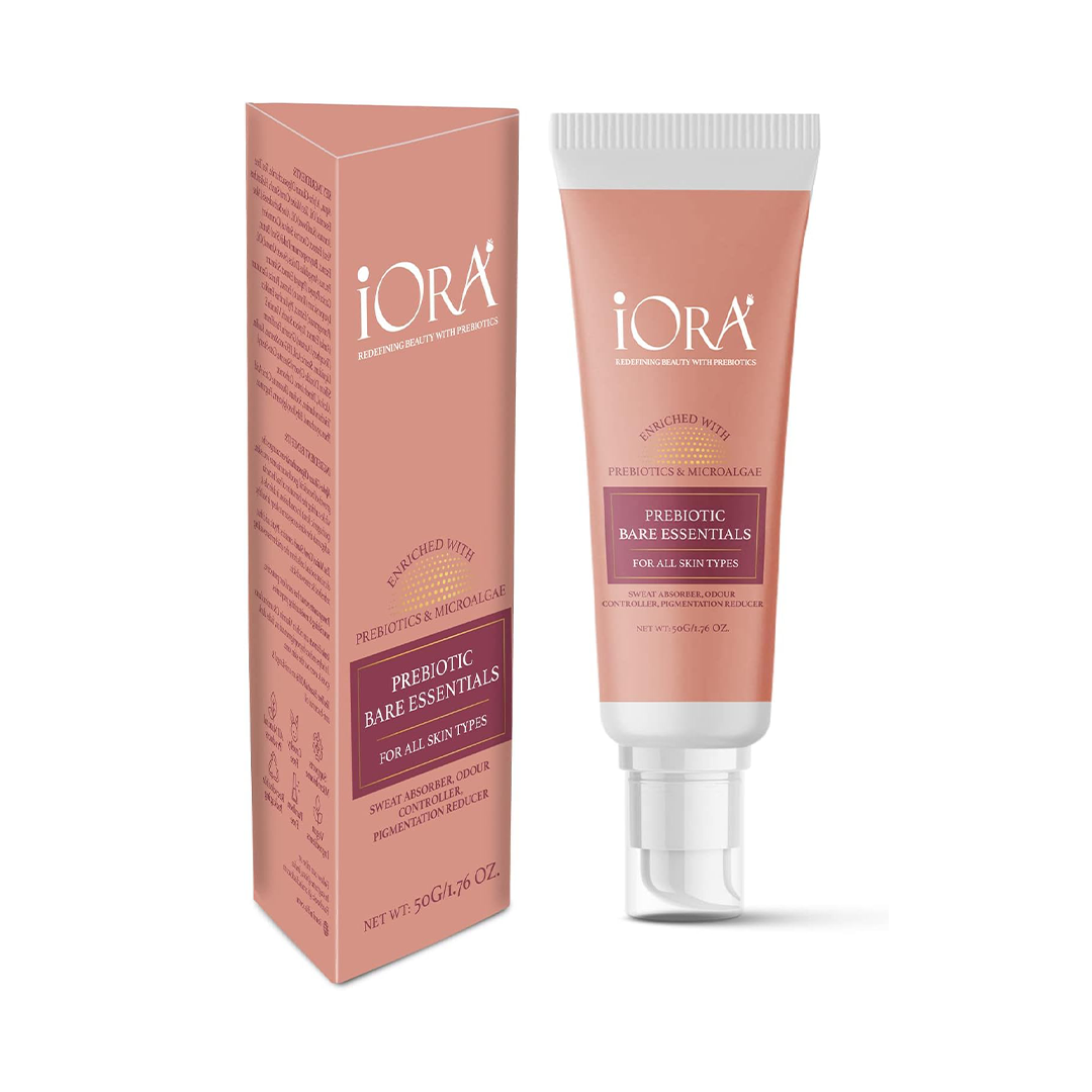 iORA Prebiotic Bare Essentials for Initimate Care for intimate areas | Pomegranate, Amla & Papaya Extracts & Essential Oils | Reducing Pigmentation, Sweat Absorbant,Prevents Chafing | For Men & Women