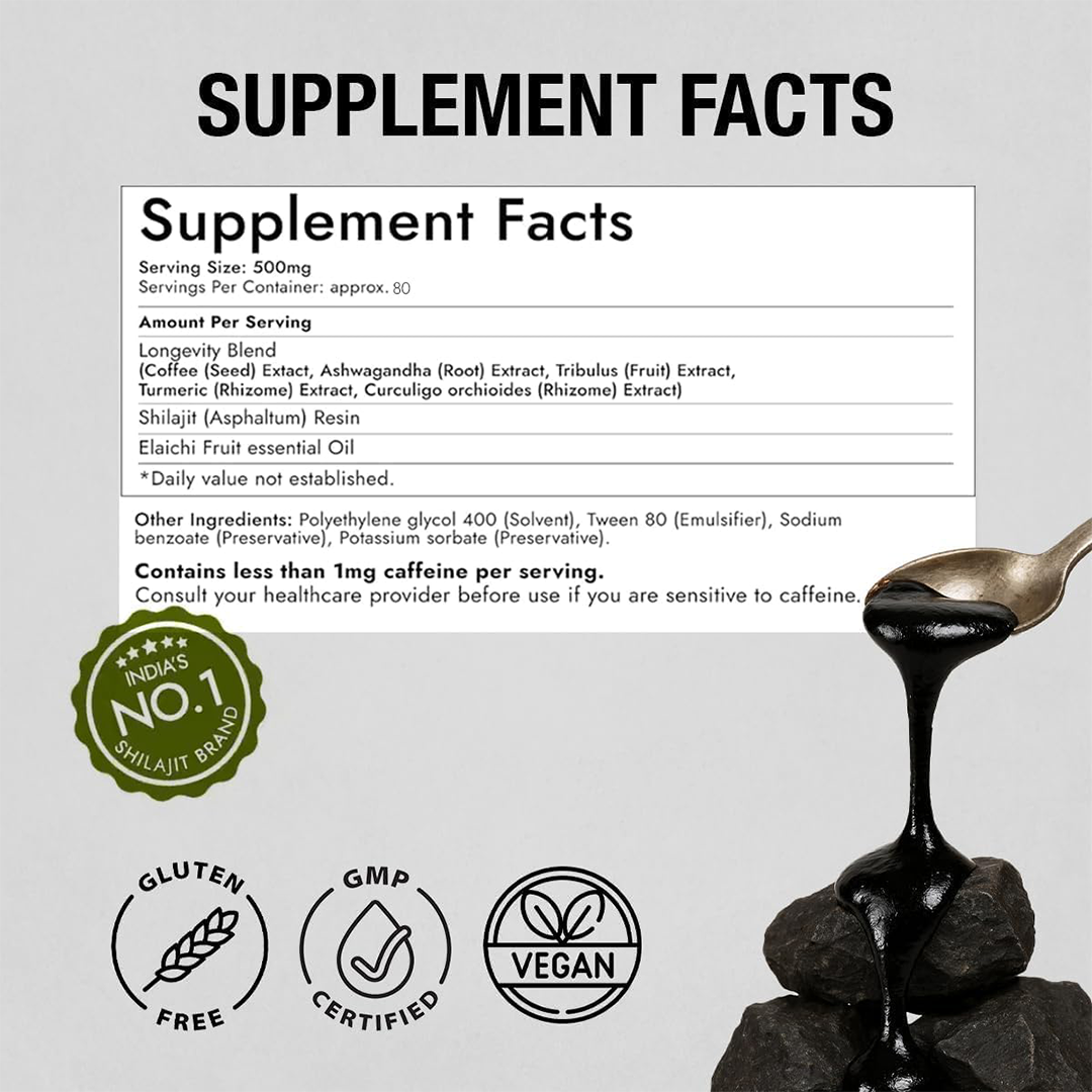 Kapiva Shilajit Gold Resin 40g Ayurvedic Stamina & Energy Support