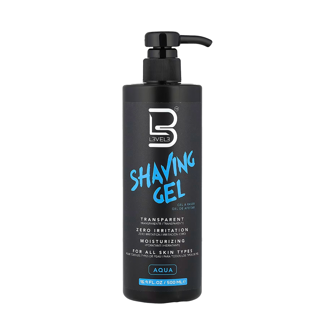 L3 Shaving Gel Aqua Non-Irritating Straight Razor Shave Gel, Refreshing Formula