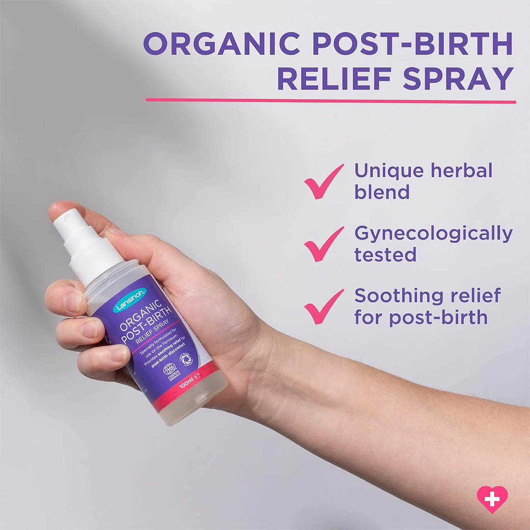 Lansinoh Organic Post-Birth Relief Spray 99% Natural Soothing Care 100ml