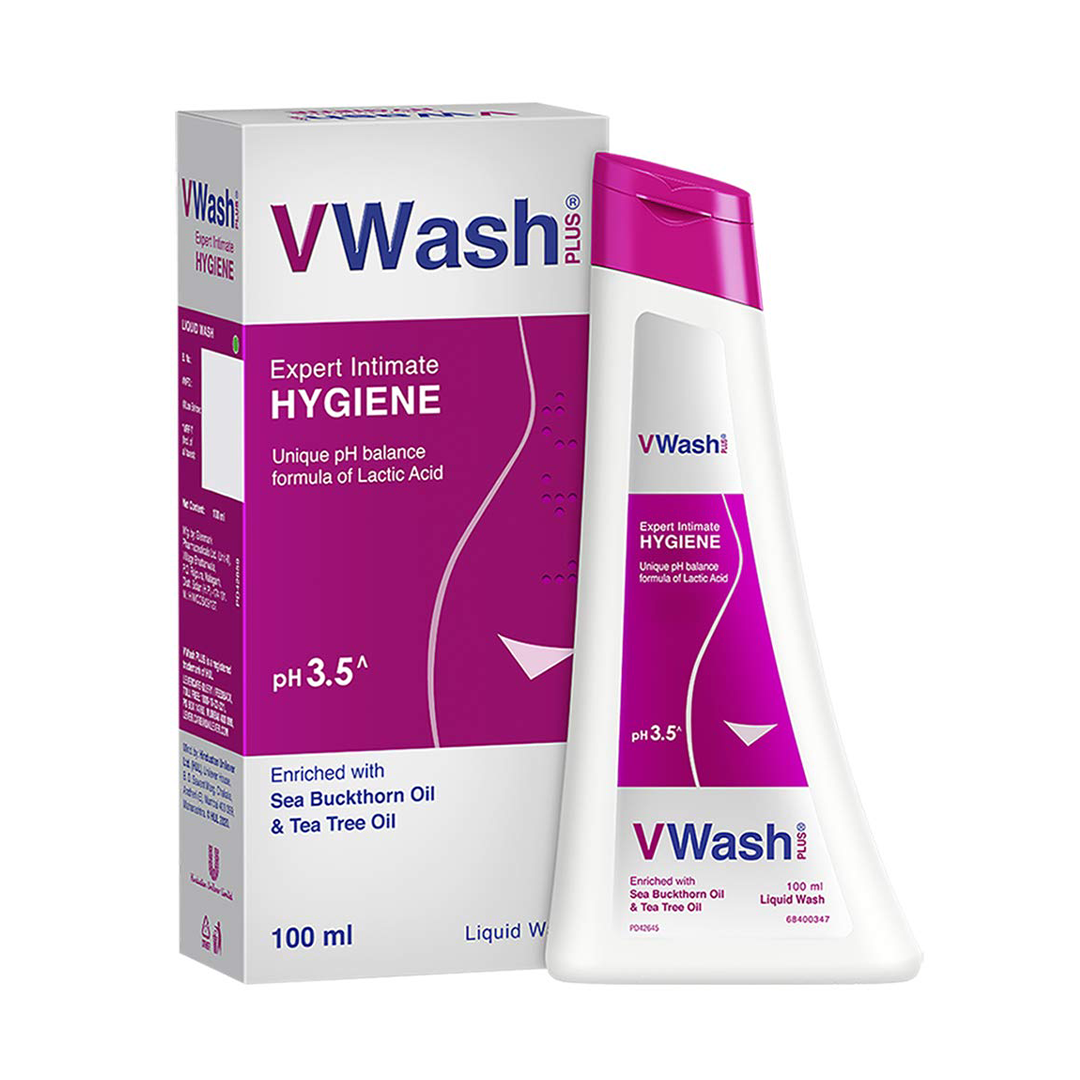VWash Plus Intimate Hygiene Wash Gentle Feminine Cleansing 100ml