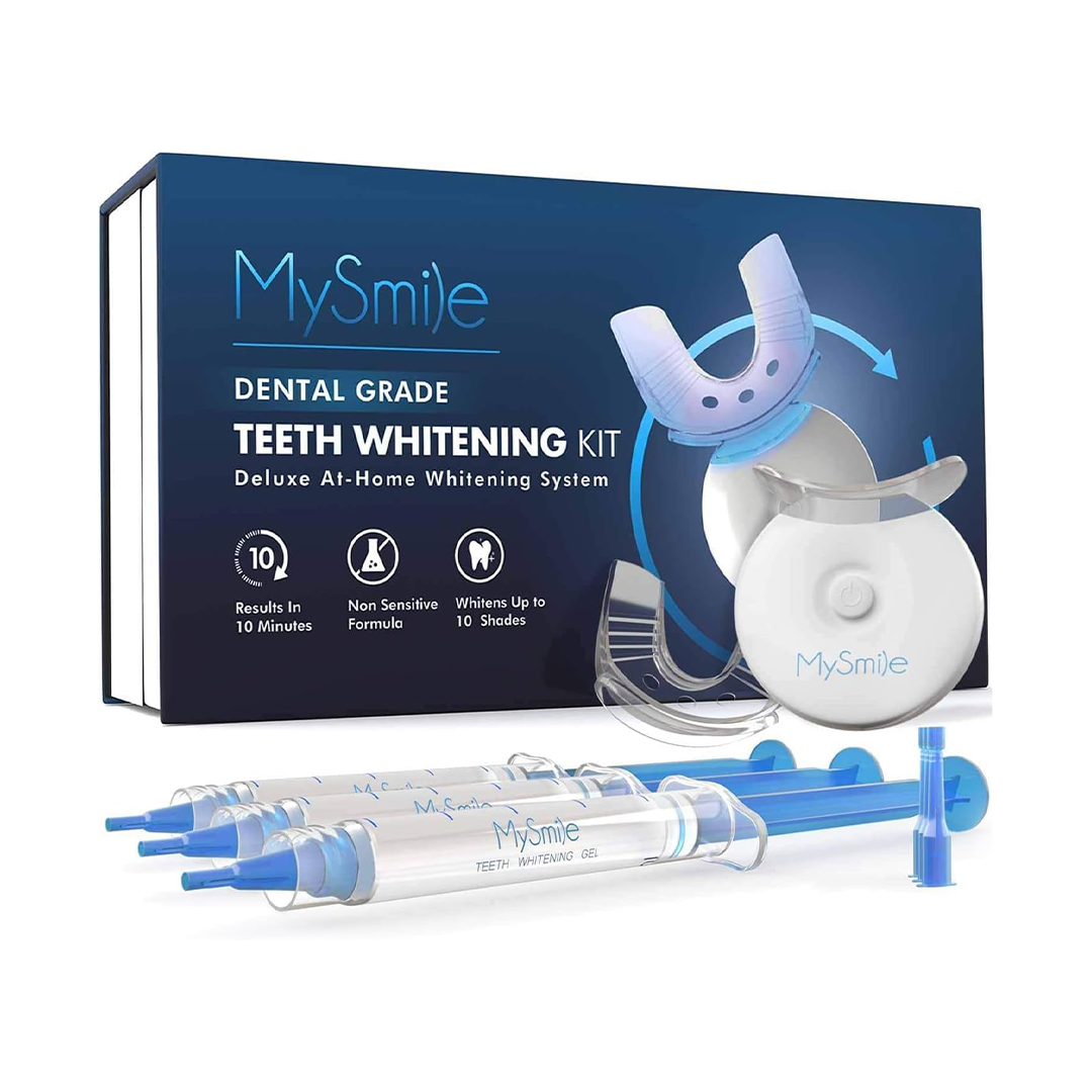 MySmile Teeth Whitening Kit with LED Light 10-Minute Professional Home Whitening
