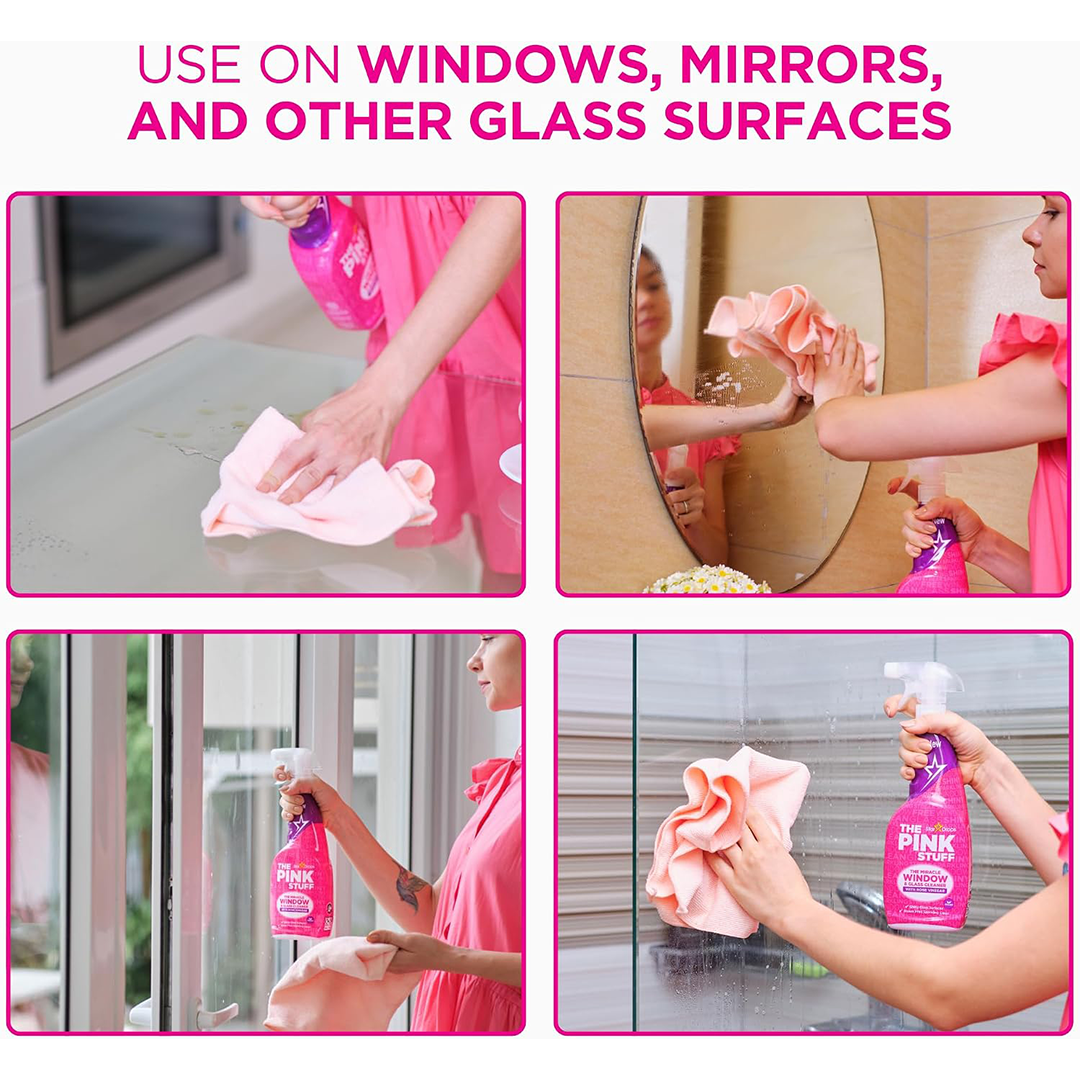 The Pink Stuff Miracle Window & Glass Cleaner (25.36 Fl Oz) The "Streak-Free" Shine Expert