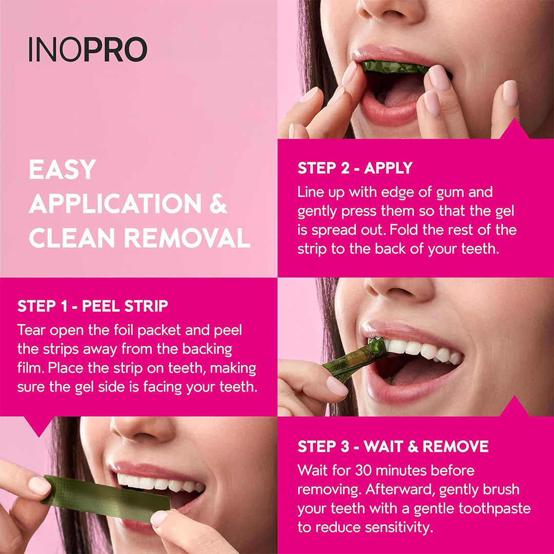 InoPro Teeth Whitening Strips The "Deep Stain" Enamel-Safe Solution
