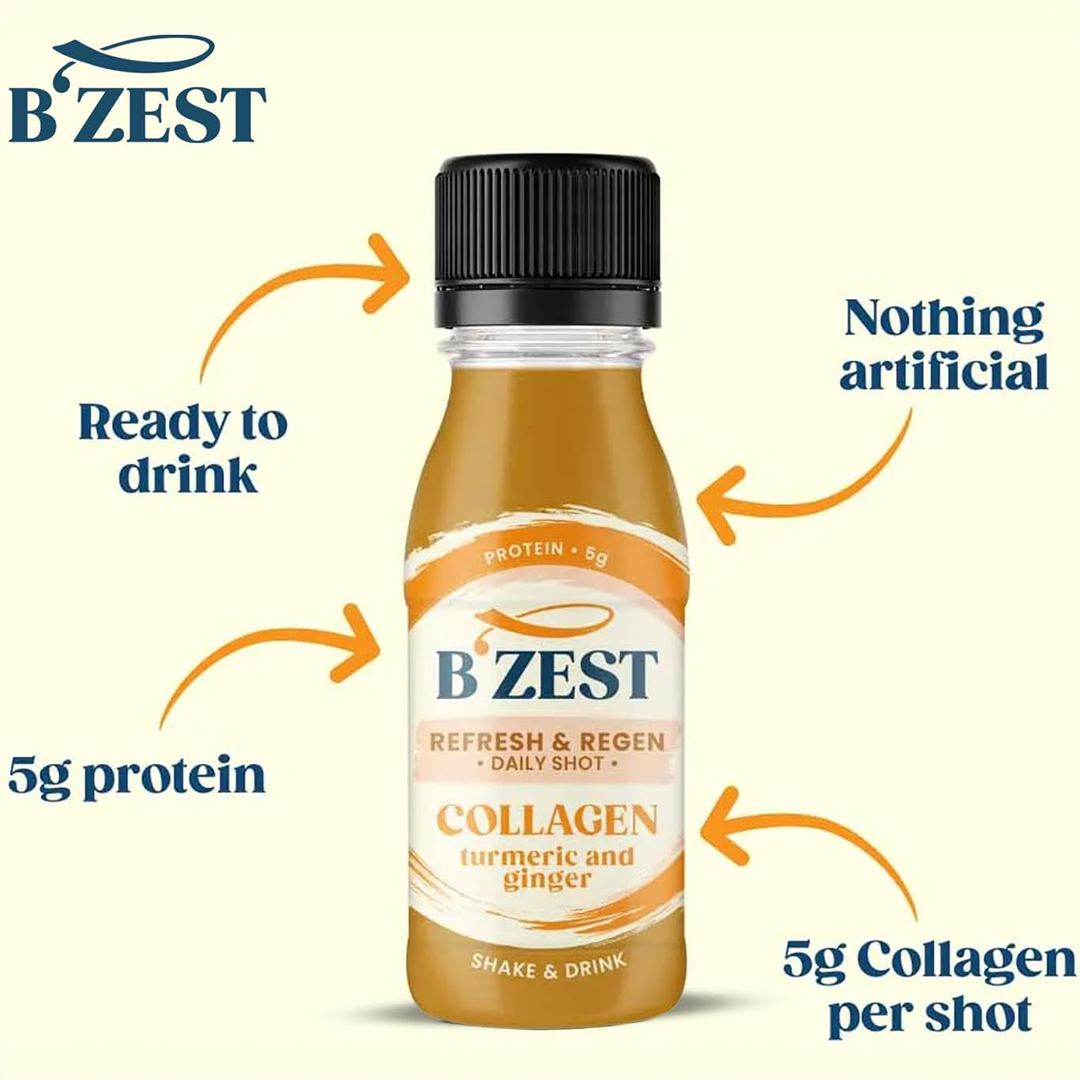 BumbleZest Ginger Turmeric Collagen Health Shot 12 x 60ml