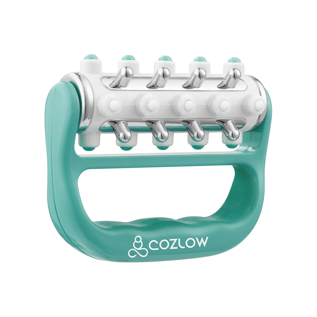 COZLOW MyoRelease Lymphatic Drainage Massager Handheld Fascia & Scar Tissue Roller, Green