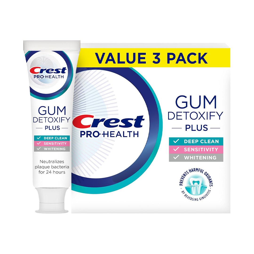 Crest Pro-Health Gum Detoxify Plus Toothpaste 4.5 oz, Pack of 3