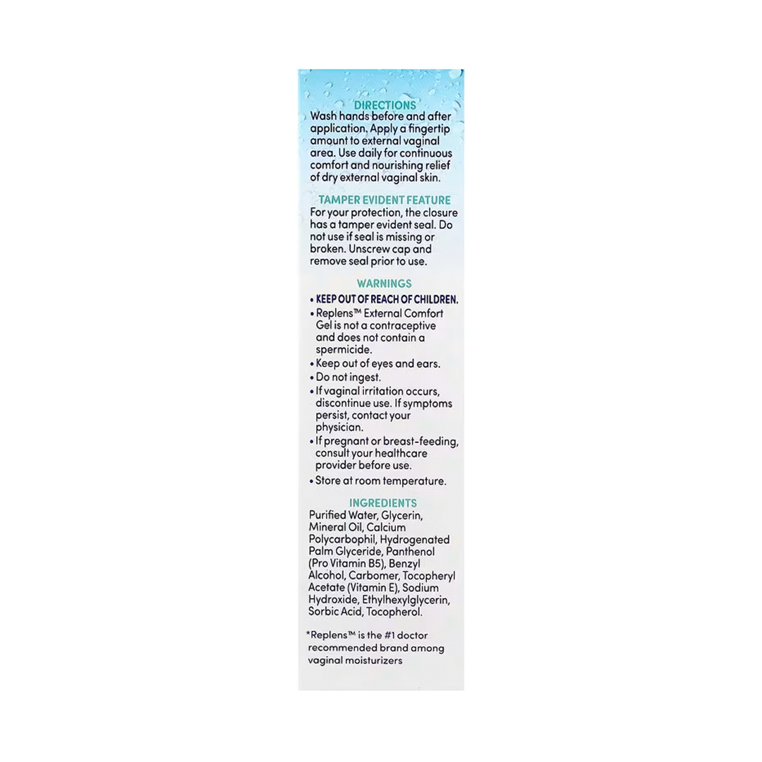 Replens External Comfort Gel Vaginal Dryness Moisturizer, 1.5 oz