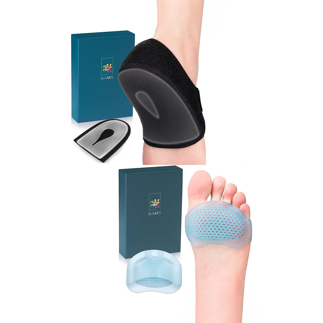 Heel Protectors Gel Heel Cups Plantar Fasciitis & Metatarsal Foot Pain Relief