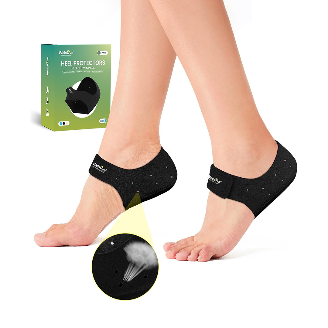 Welnove Gel Heel Protector Cups Plantar Fasciitis & Heel Pain Relief Inserts