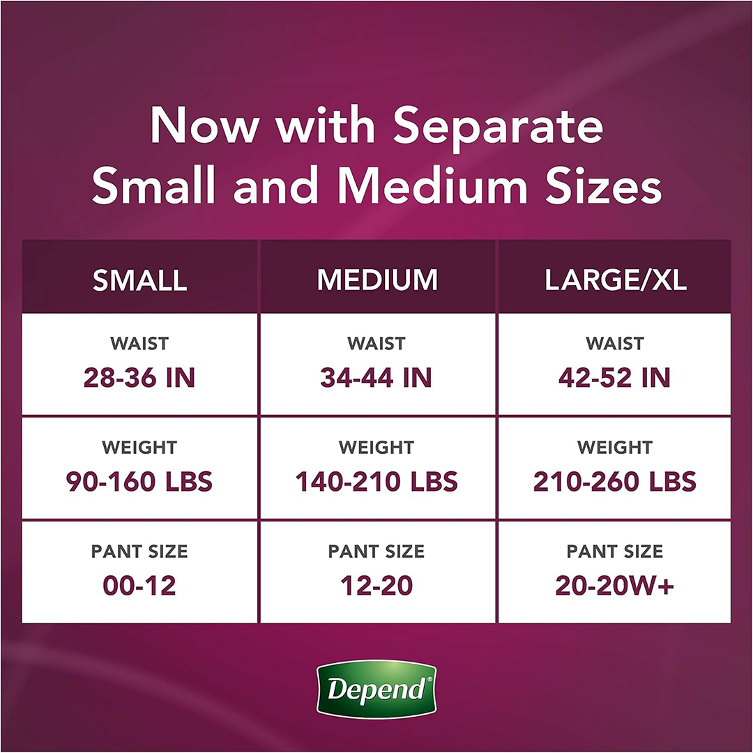 Depend Silhouette Womens Incontinence Underwear Maximum Absorbency (12 Count)