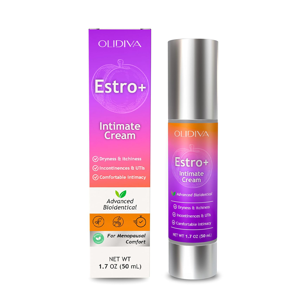 Olidiva Bioidentical Estriol Cream 50g Intimate Moisturizing Cream for Women | Menopause Relief for Vaginal Dryness & Vulva Itch