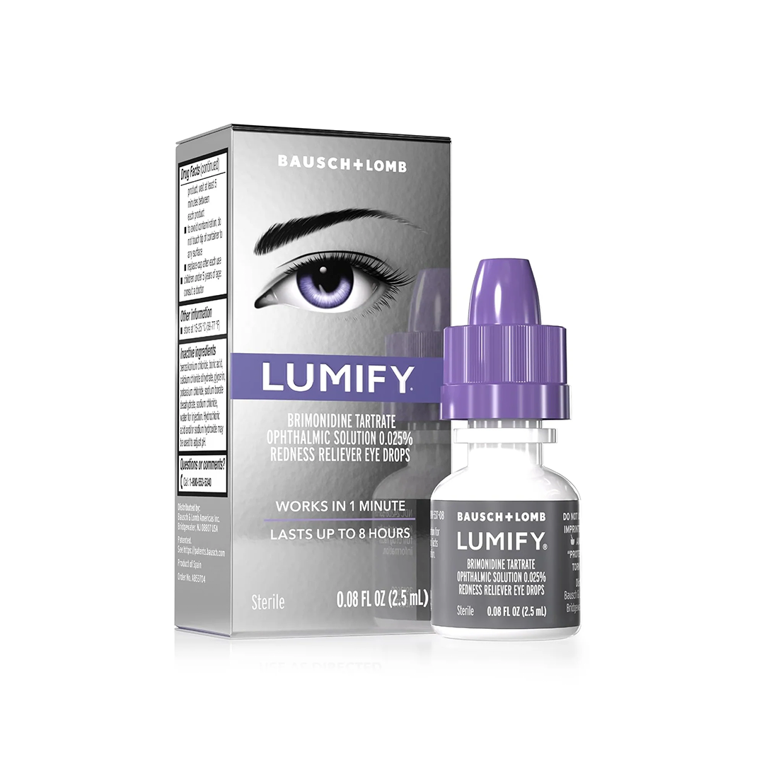 LUMIFY Redness Reliever Eye Drops Fast Acting Formula for Brighter Looking Eyes | Works in 1 Minute, Lasts Up to 8 Hours (0.08 fl oz)