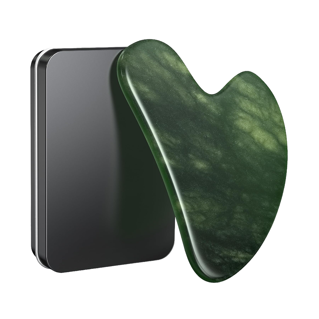Tophld Gua Sha Facial Tool Natural Jade Stone Face Massage Scraper for Lifting, Lymphatic Drainage & Skin Care Therapy