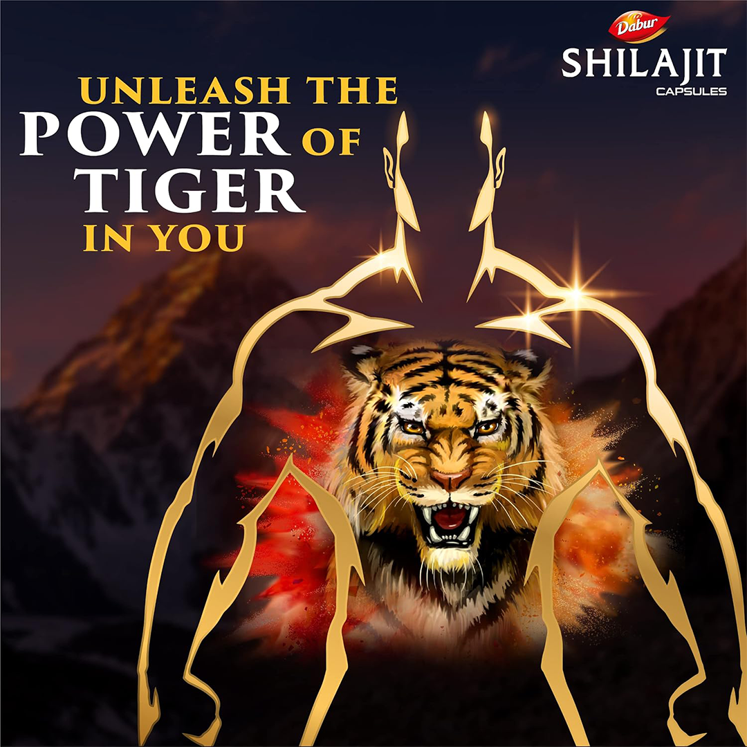 Dabur Shilajit Capsules 30 Count Natural Shilajeet Supplement for Strength, Stamina & Vitality | Supports Energy, Muscle Recovery & Immunity