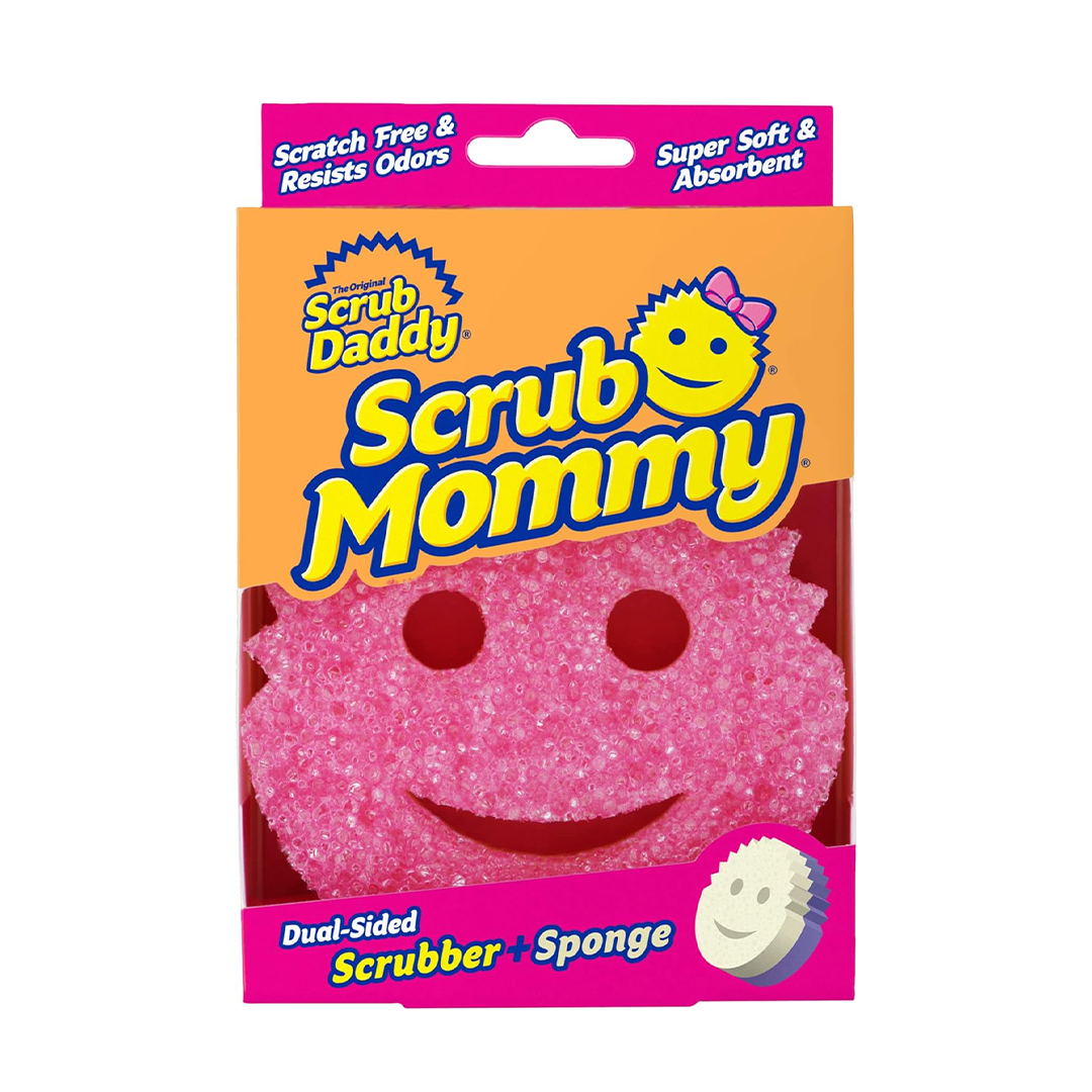 Scrub Daddy Scrub Mommy Multipurpose Dish Sponge Scratch-Free Kitchen Scrubber | BPA-Free, Stain & Odor Resistant Cleaning Sponge (1 Count)