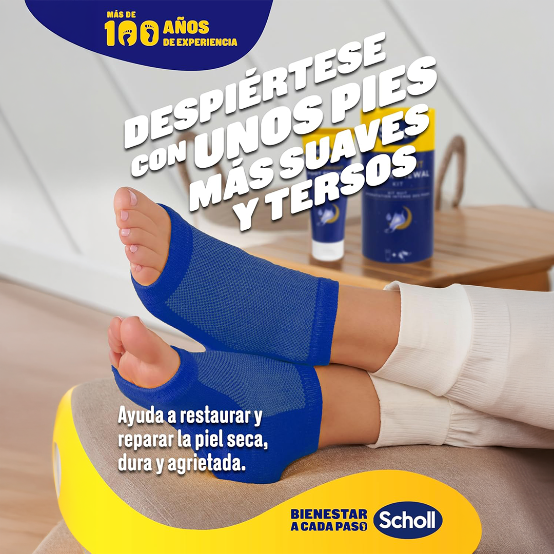 Scholl Overnight Foot Care Set 5% Urea Cream + Reusable Gel Heel Socks