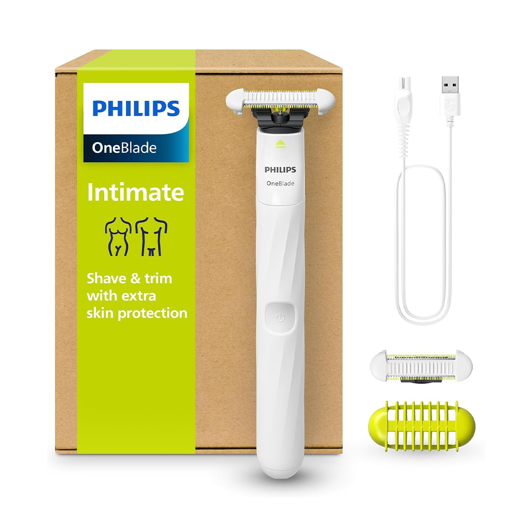 Philips OneBlade Intimate Trimmer SkinProtect Electric Shaver for Sensitive Areas