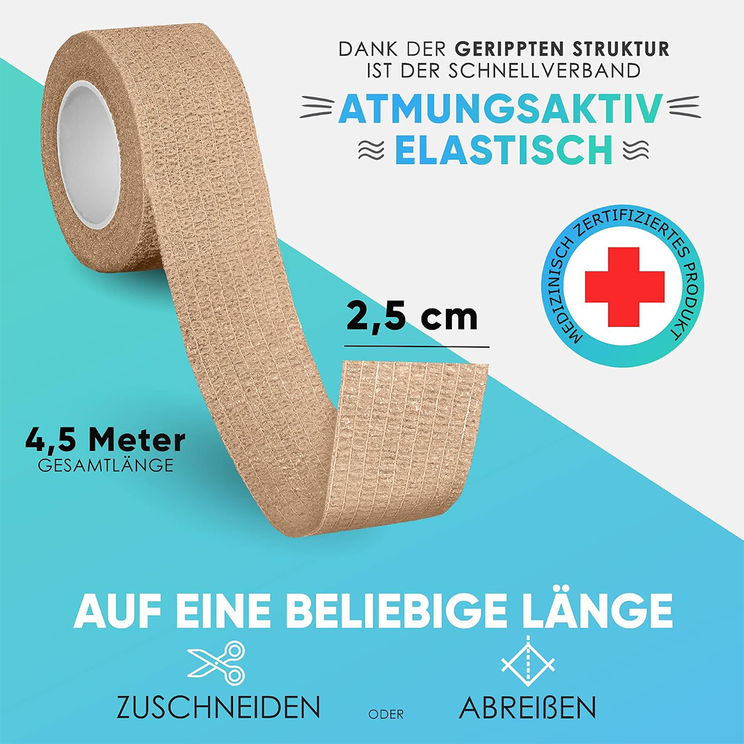 Health Press Self-Adhesive Finger Plaster Roll Waterproof Elastic Bandage Tape