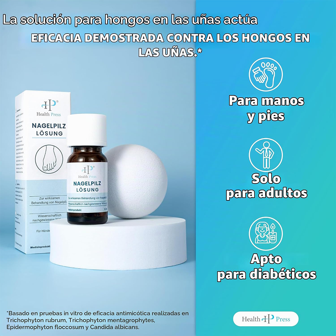 Health Press Nail Fungus Solution Anti-Fungal Nail Treatment Liquid, 10 ml