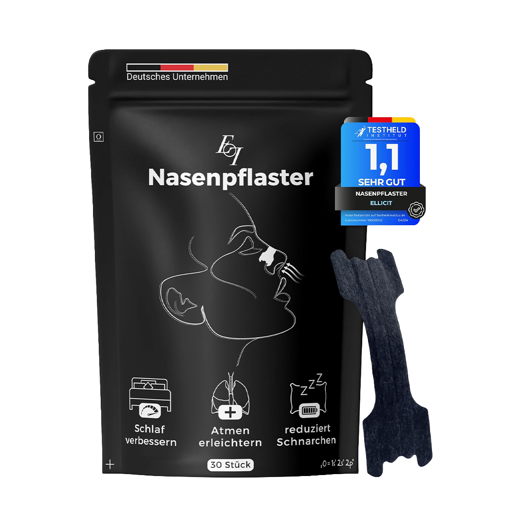 El Licit Nose Plasters Black Anti-Snoring Nasal Strips (30 Pack)