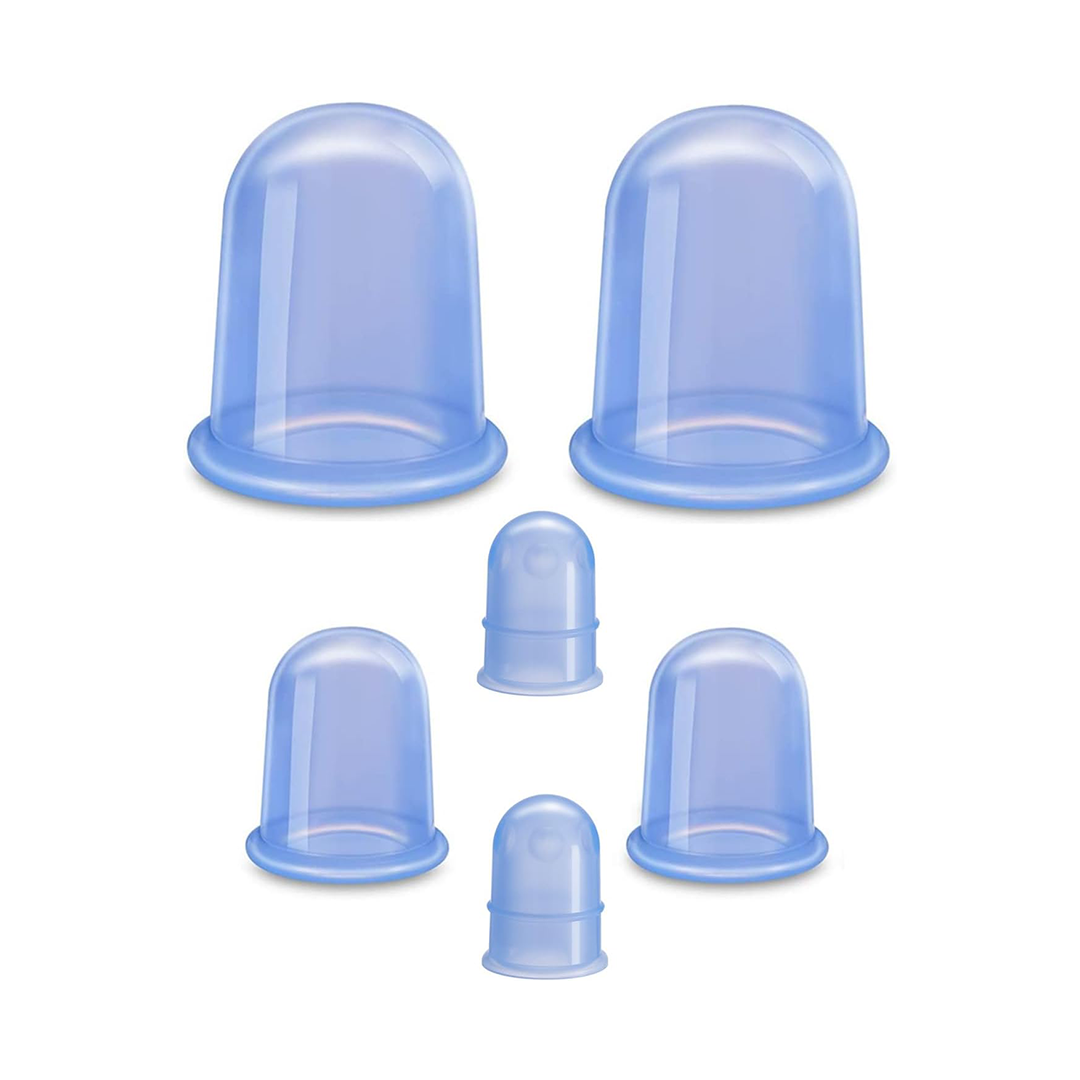6 Pcs Silicone Cupping Therapy Set for Face and Body Massage