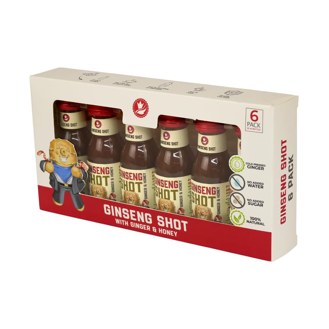 Ginseng Ginger Honey Lemon Juice Shot Pack of 6