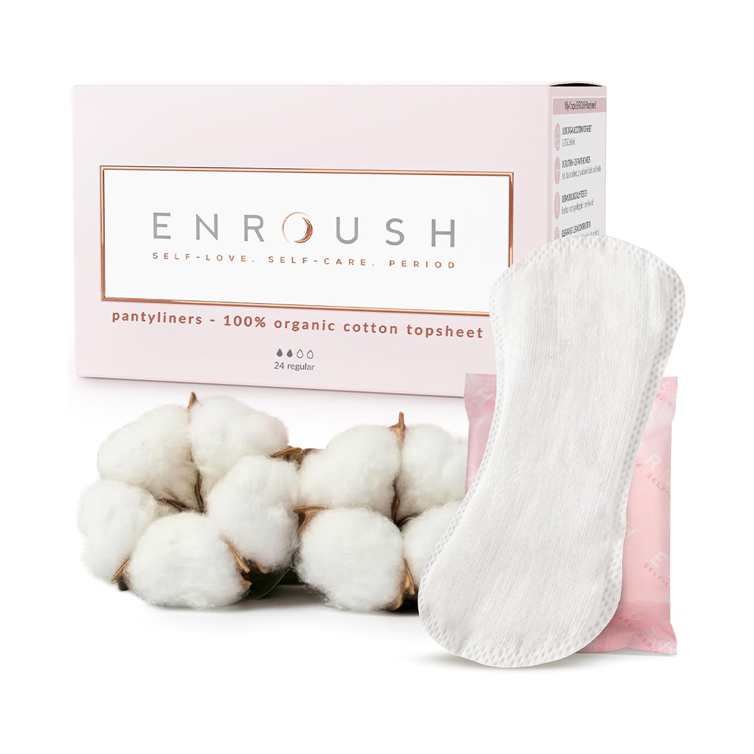 Organic Cotton Pantyliners 24 Pcs Ultra Thin Hypoallergenic