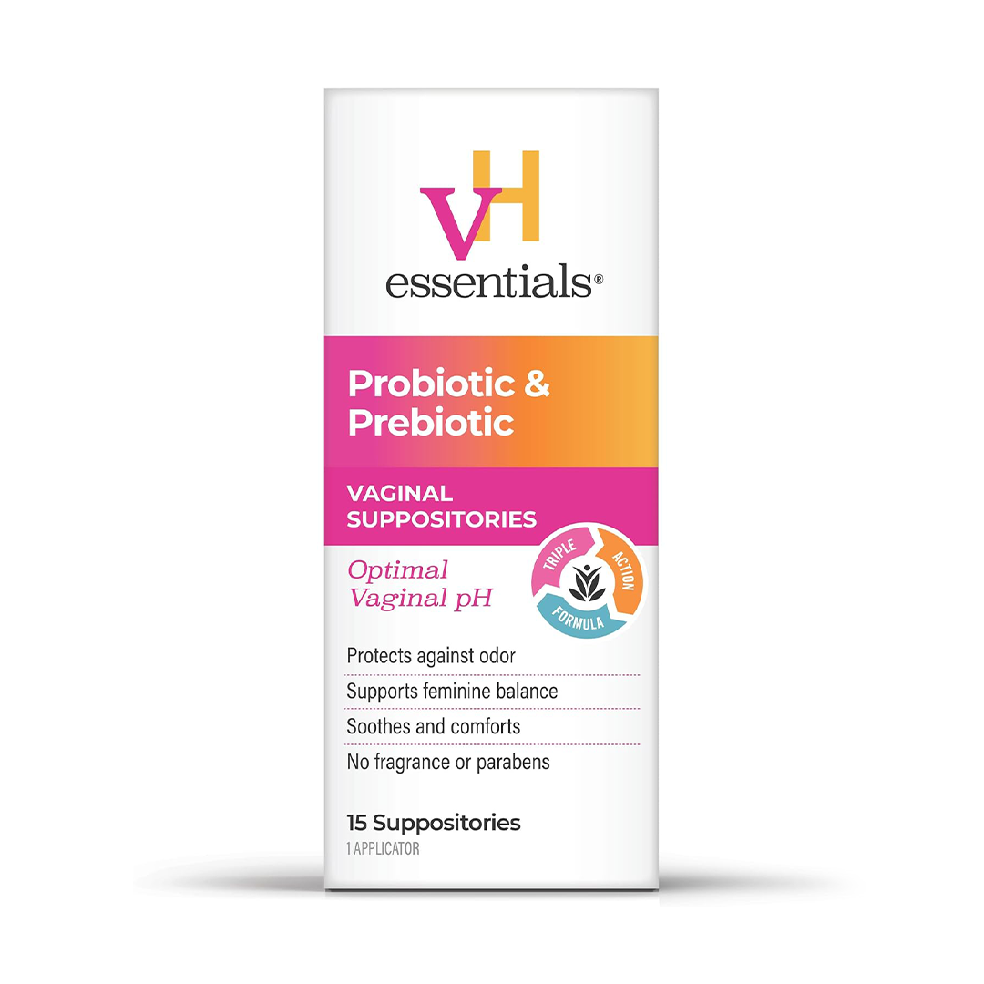 vH essentials Prebiotic Vaginal Suppositories for Feminine pH Balance