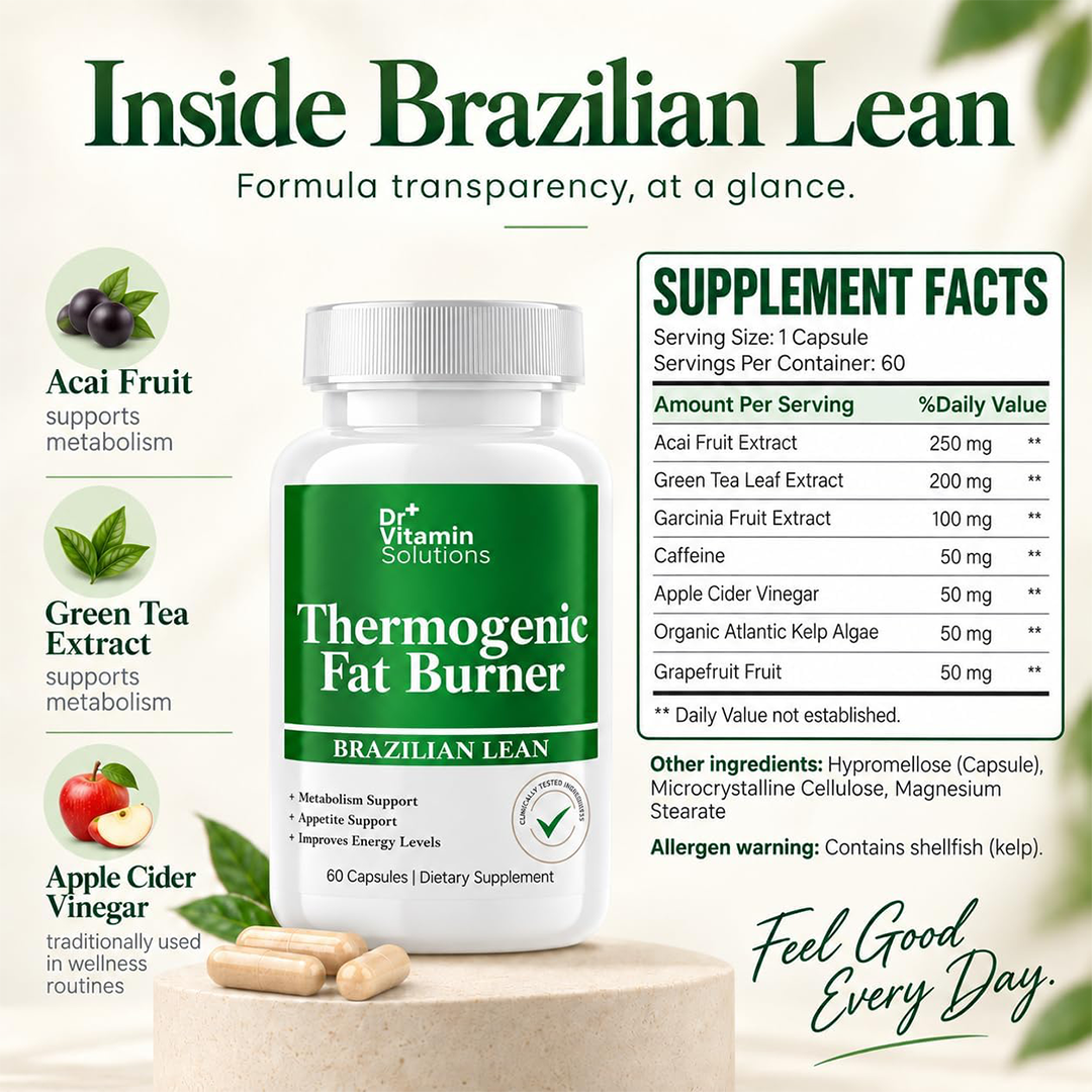 Brazilian Lean Thermogenic Supplement 60 Capsules