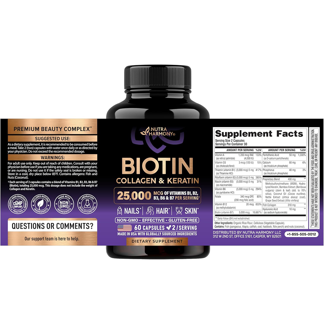 Biotin Collagen Hair Skin and Nails Capsules