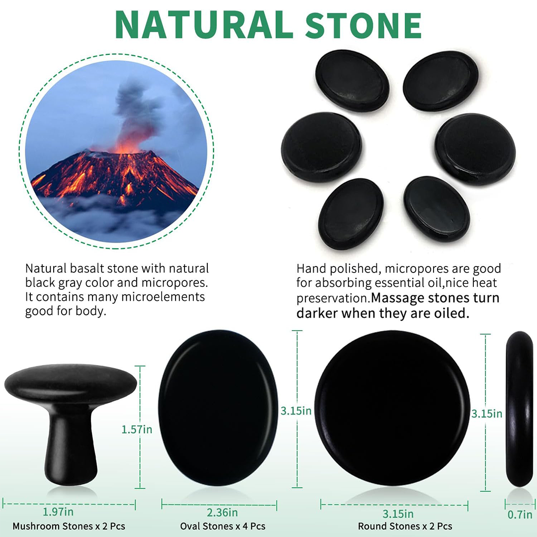 Basalt Hot Stone Massage Set