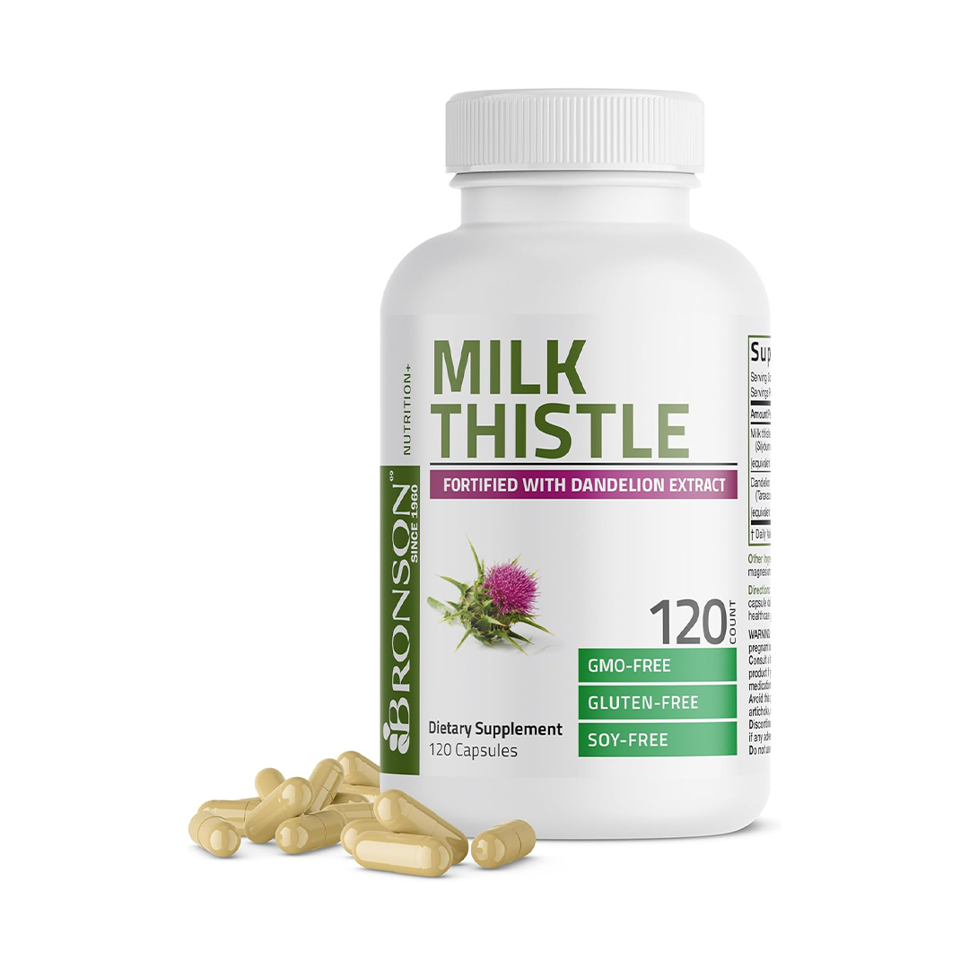 Bronson Milk Thistle Liver Support Capsules