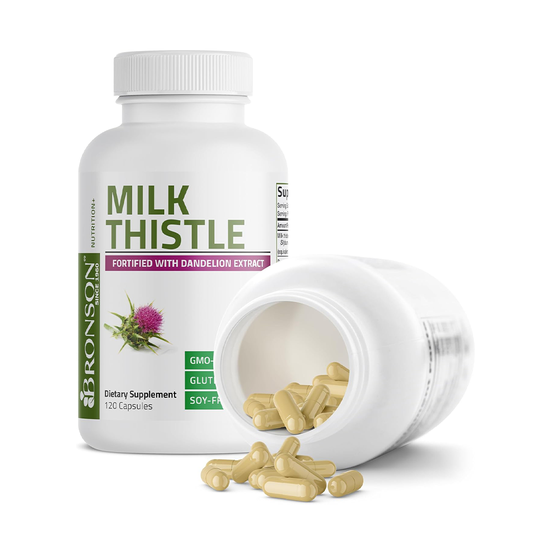 Bronson Milk Thistle Liver Support Capsules
