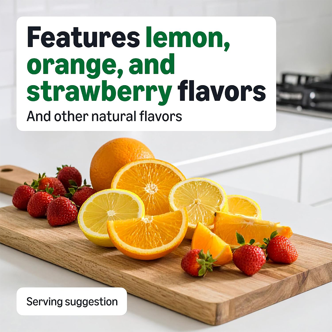 Amazon Basics Fiber Gummies 4g Per Serving Orange Lemon & Strawberry Flavors 90 Count