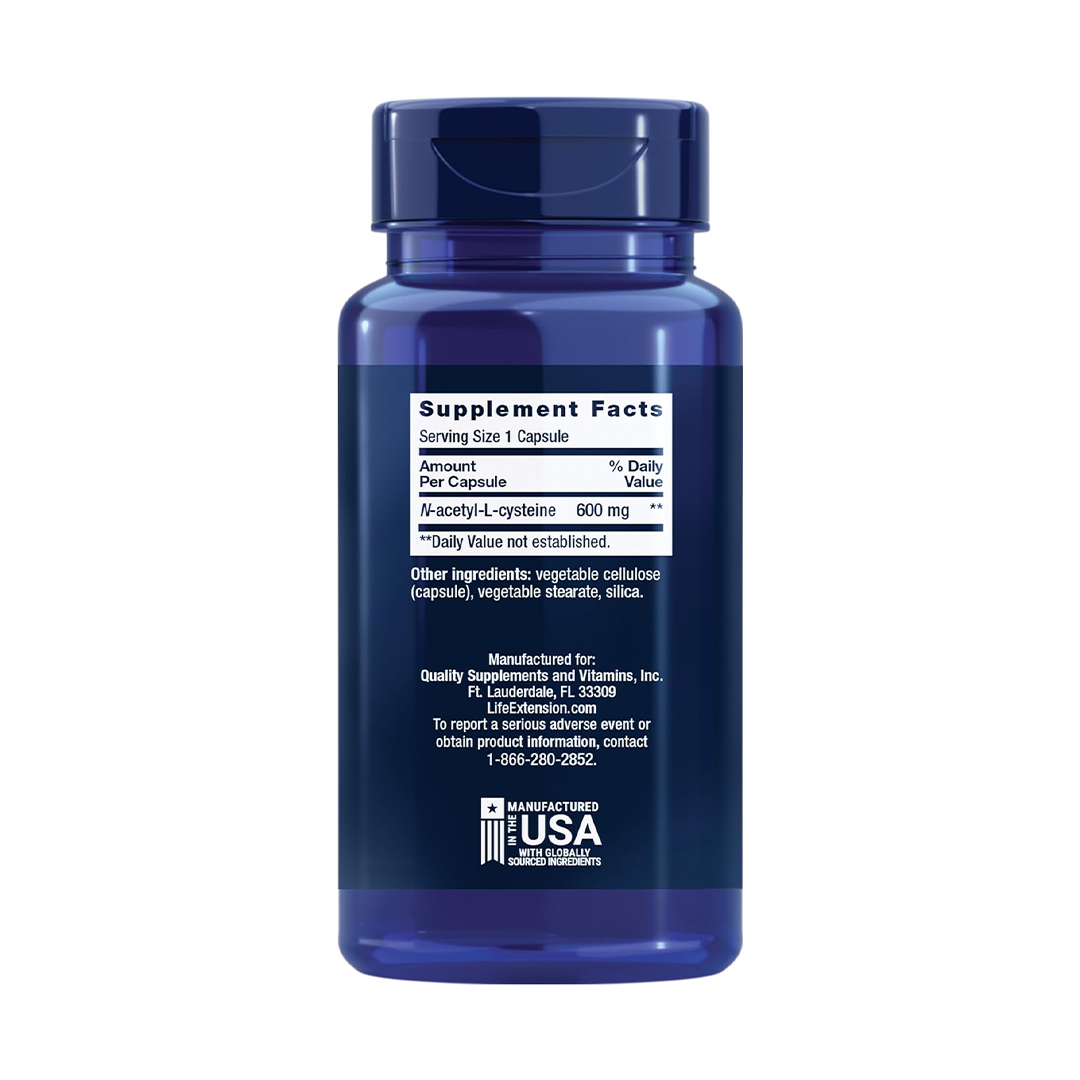 LIFE Extension NAC 600mg Capsules